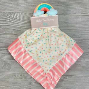 2020 Matilda Jane Clothing Baby Blanket Lovey Dreaming Rainbow Polka Dots - NEW!